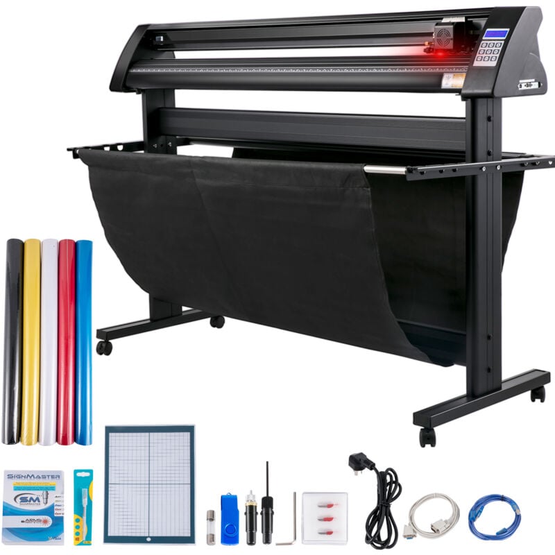 foto del prodotto taglierina per vinile da 1350 mm, plotter per schermi a led, semiautomatica con occhio ottico incorporato, compatibile con signmaster per windows,