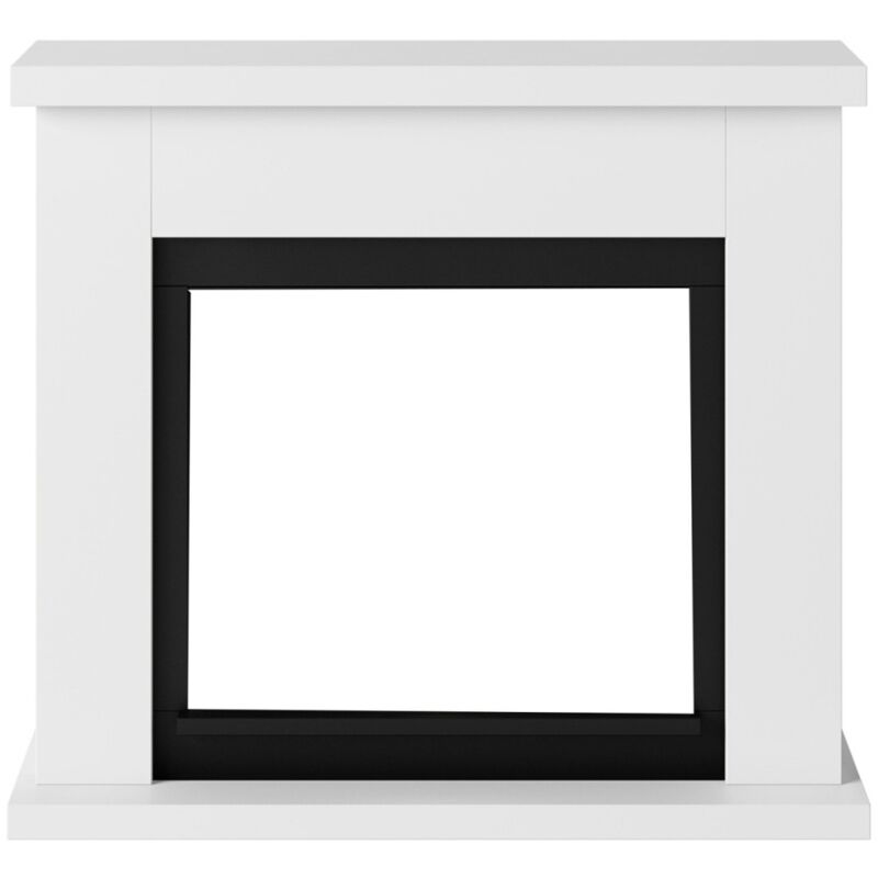 foto del prodotto tagu cornice decorativa frode finto caminetto bianco in legno da incasso