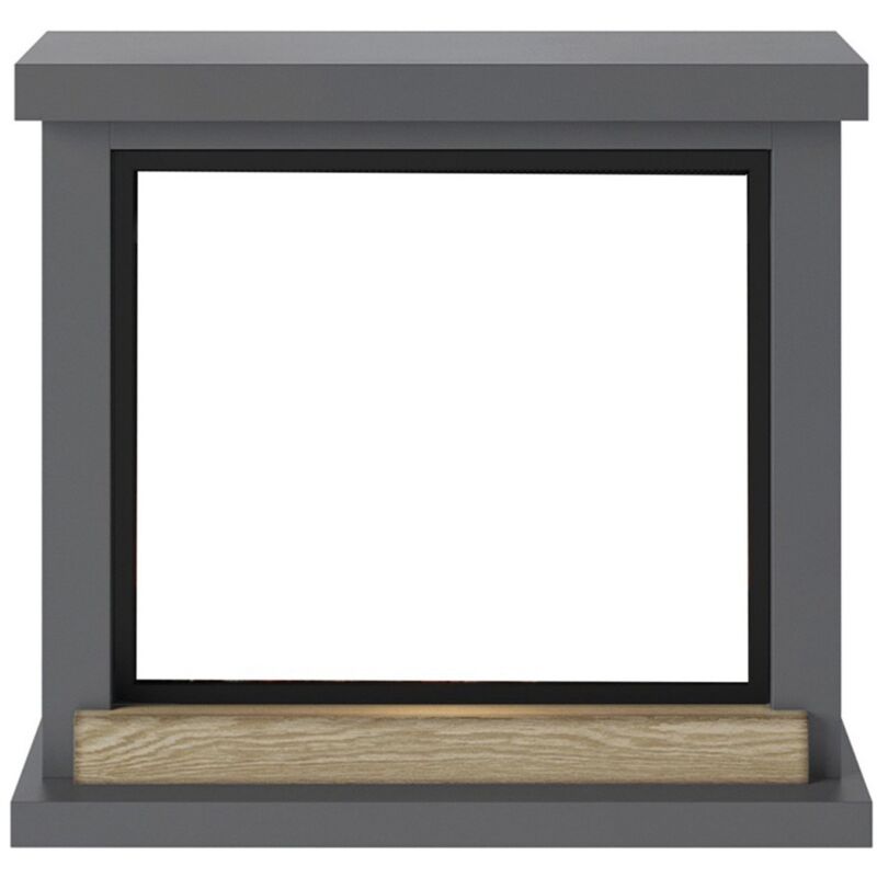 foto del prodotto tagu cornice finto caminetto decorativo hagen in legno mdf grigio