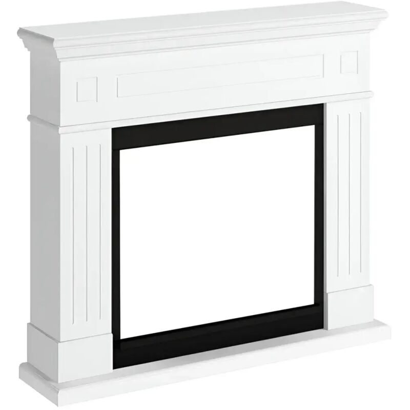 foto del prodotto tagu cornice per camino decorativa larsen caminetto in legno mdf bianco