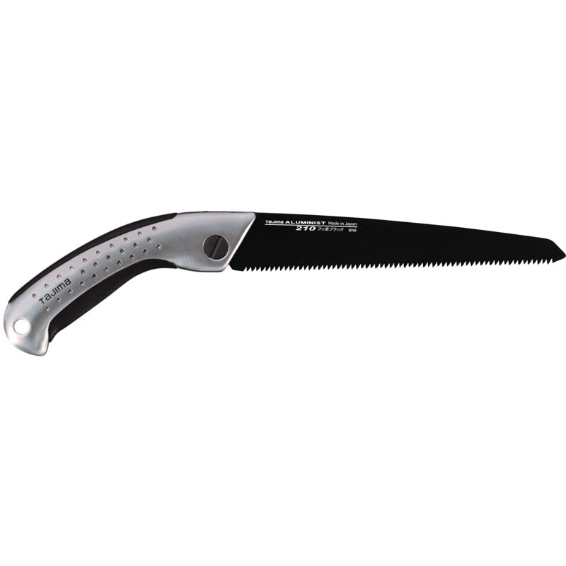 foto del prodotto tajima alsa210 sega a mano aluminist con fondina, nero argento, 210 mm