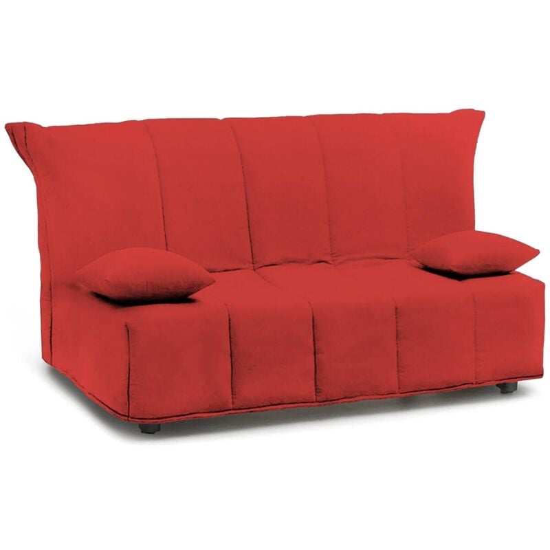 foto del prodotto talamo italia divano letto 2 posti ariska, sof soggiorno con apertura a carrello in tessuto imbottito, cuscini inclusi, 100 made in italy, cm