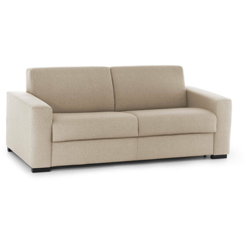 foto del prodotto talamo italia divano letto algisa, divano a 2 posti large, 100 made in italy, sof soggiorno con apertura girevole, in tessuto imbottito, con