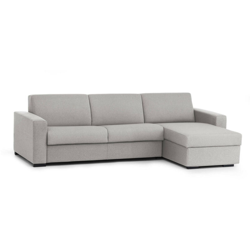 foto del prodotto talamo italia divano letto con penisola allegria, sof apertura girevole, penisola contenitore reversibile, braccioli slim, 100 made in italy, cm