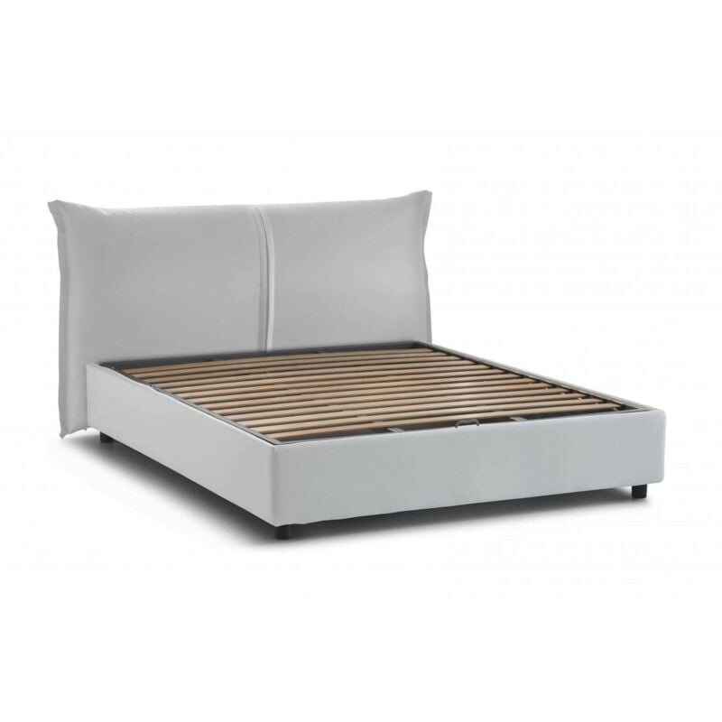 foto del prodotto talamo italia dmora letto matrimoniale darabon, letto contenitore con rivestimento in tessuto, 100 made in italy, apertura frontale, adatto per