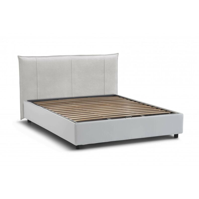 foto del prodotto talamo italia dmora letto matrimoniale dbadel, letto contenitore con rivestimento in tessuto, 100 made in italy, apertura frontale, adatto per