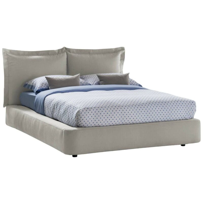 foto del prodotto talamo italia dmora letto matrimoniale dbonn, letto contenitore con rivestimento in tessuto, 100 made in italy, apertura frontale, adatto per