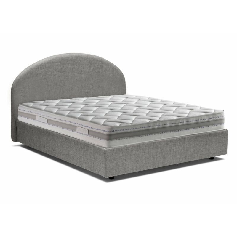 foto del prodotto talamo italia dmora letto piazza e mezza dbogda, letto contenitore con rivestimento in tessuto, 100 made in italy, apertura frontale, con