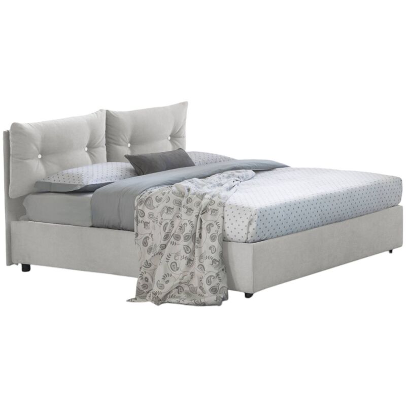 foto del prodotto talamo italia - dmora - letto piazza e mezza djankt, letto contenitore con rivestimento in tessuto, 100 made in italy, apertura frontale, adatto per