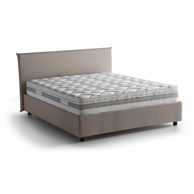 foto del prodotto talamo italia letto alla francese alion, letto contenitore in tessuto, apertura frontale, con materasso cm 140x190 incluso, 100 made in italy,