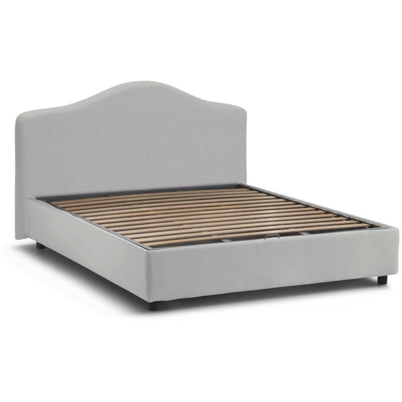 foto del prodotto talamo italia letto matrimoniale abigael, letto contenitore con rivestimento in tessuto, 100 made in italy, apertura frontale, adatto per