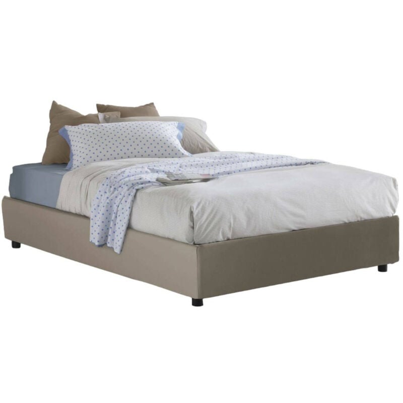 foto del prodotto talamo italia letto matrimoniale abul, letto contenitore con rivestimento in ecopelle, 100 made in italy, apertura frontale, adatto per materasso
