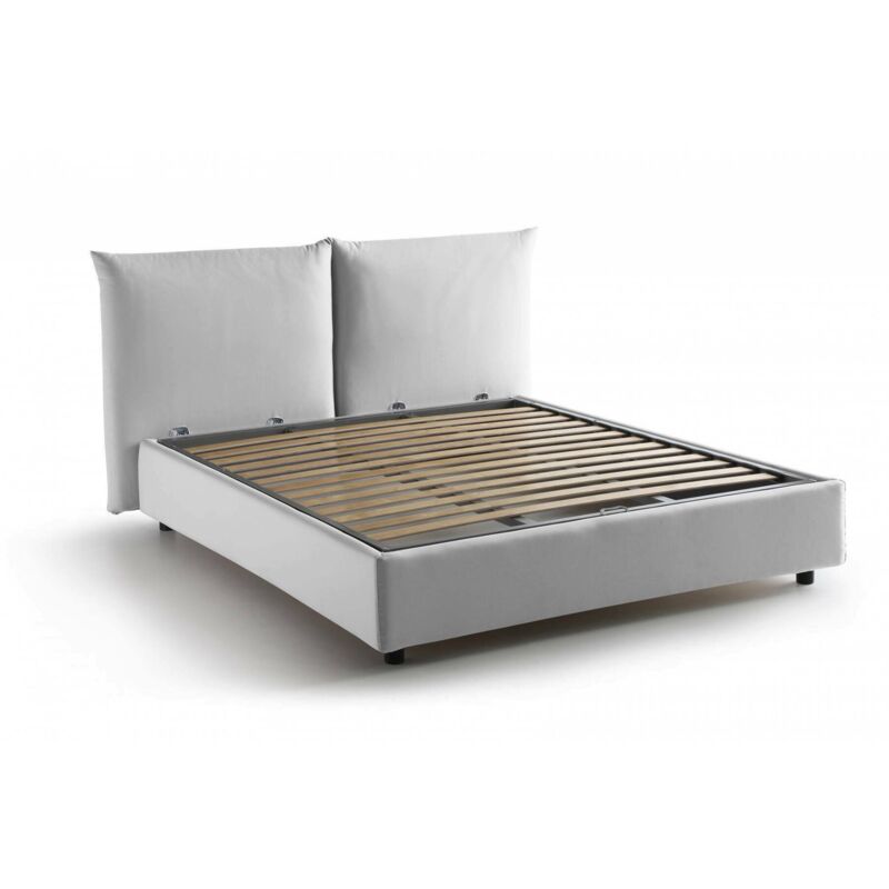 foto del prodotto talamo italia letto matrimoniale alizarin, letto contenitore con rivestimento in tessuto, 100 made in italy, apertura frontale, adatto per
