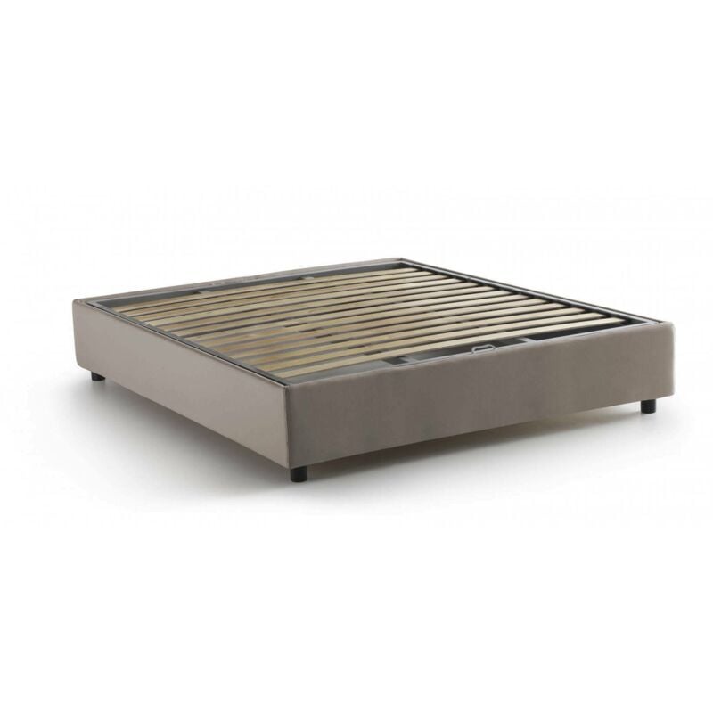 foto del prodotto talamo italia - letto matrimoniale annibale, letto contenitore con rivestimento in tessuto, 100 made in italy, apertura frontale, adatto per