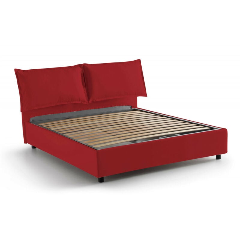 foto del prodotto talamo italia letto matrimoniale deborah, letto contenitore con rivestimento in tessuto, 100 made in italy, apertura frontale, adatto per materasso