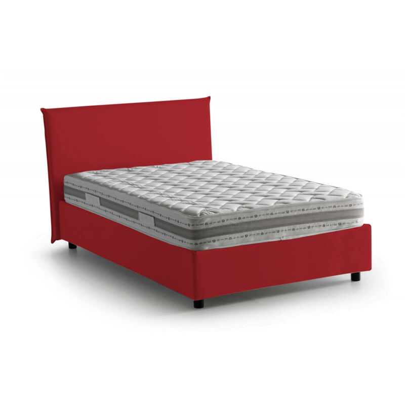 foto del prodotto talamo italia letto piazza e mezza ashasa, letto contenitore con rivestimento in tessuto, 100 made in italy, apertura frontale, adatto per materasso