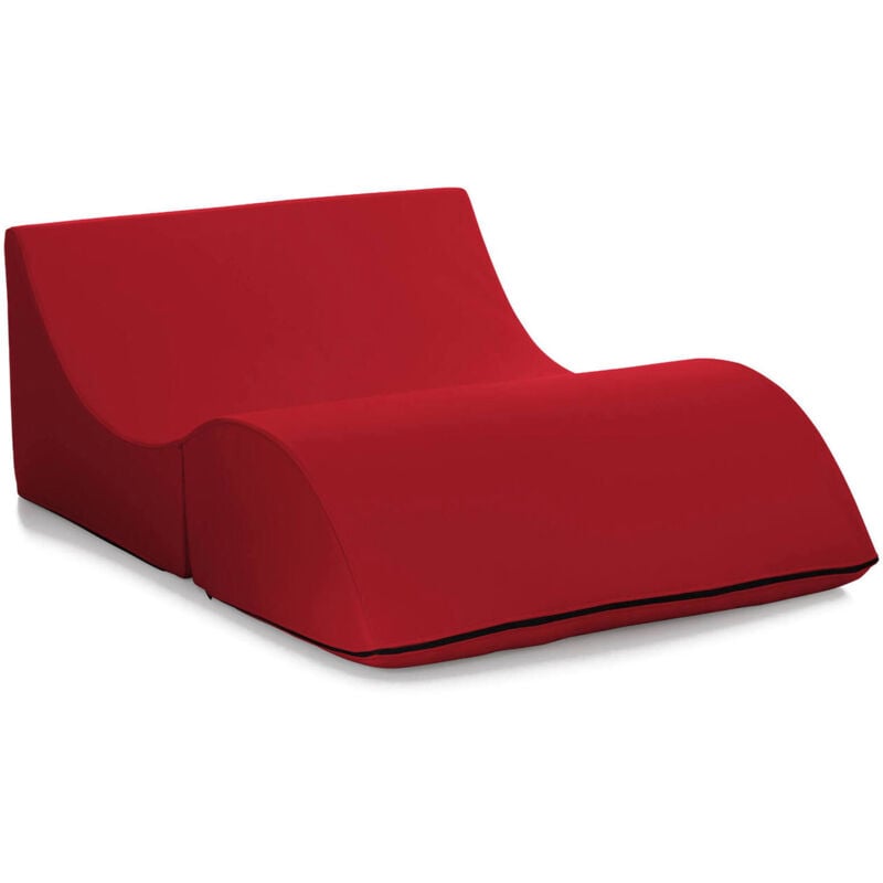 foto del prodotto talamo italia letto pieghevole amorina, pouf trasformabile in letto matrimoniale, chaise longue in ecopelle, 100 made in italy, 100x200h70 cm,