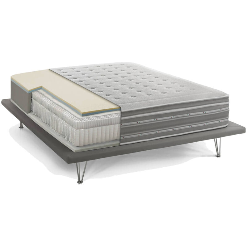 foto del prodotto talamo italia materasso matrimoniale anka, ortopedico in memory foam e micromolle insacchettate, 100 made in italy, anti acaro e anallergico, cm