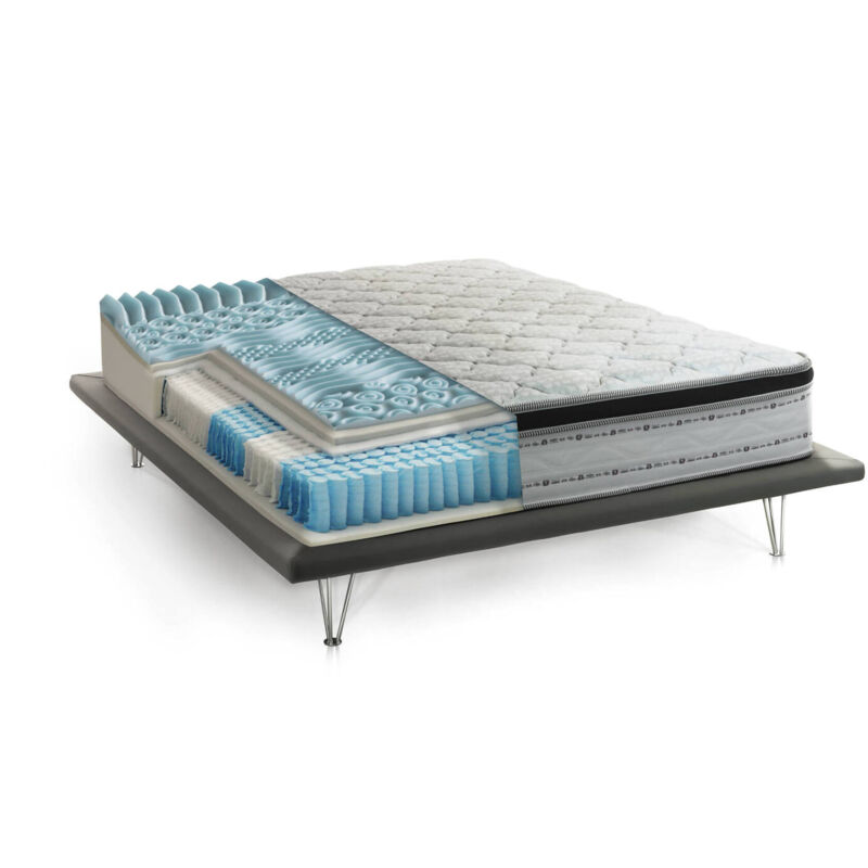 foto del prodotto talamo italia materasso matrimoniale atir, sfoderabile in memory foam gel e molle insacchettate, 100 made in italy, anti acaro e anallergico, cm