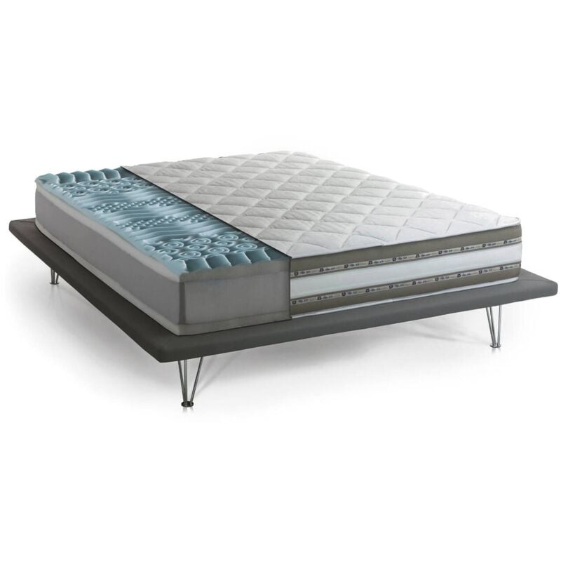 foto del prodotto talamo italia materasso matrimoniale naike, materasso sfoderabile in memory foam e gel waterfoam, 100 made in italy, anti acaro e anallergico, cm