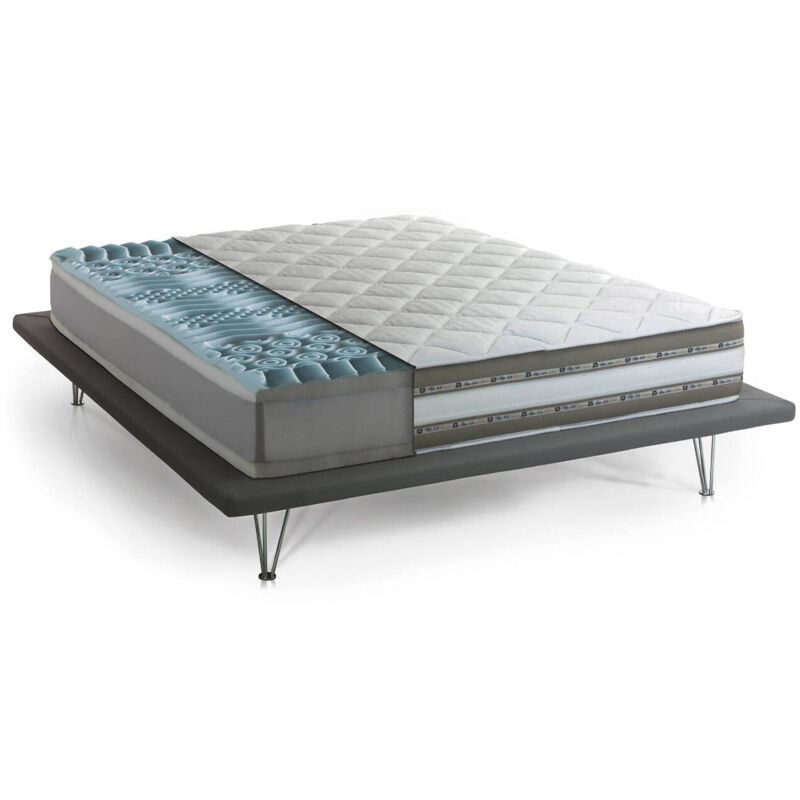 foto del prodotto talamo italia materasso matrimoniale naike, materasso sfoderabile in memory foam e gel waterfoam, 100 made in italy, anti acaro e anallergico, cm
