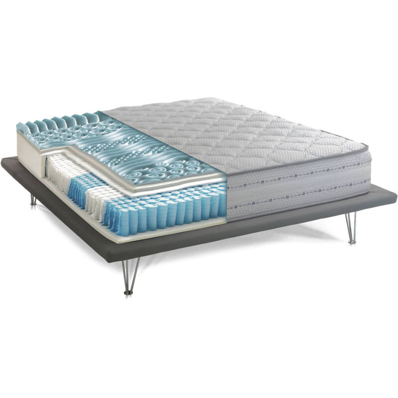 foto del prodotto talamo italia materasso matrimoniale natalina, materasso in memory foam e molle insacchettate, 100 made in italy, anti acaro e anallergico, cm