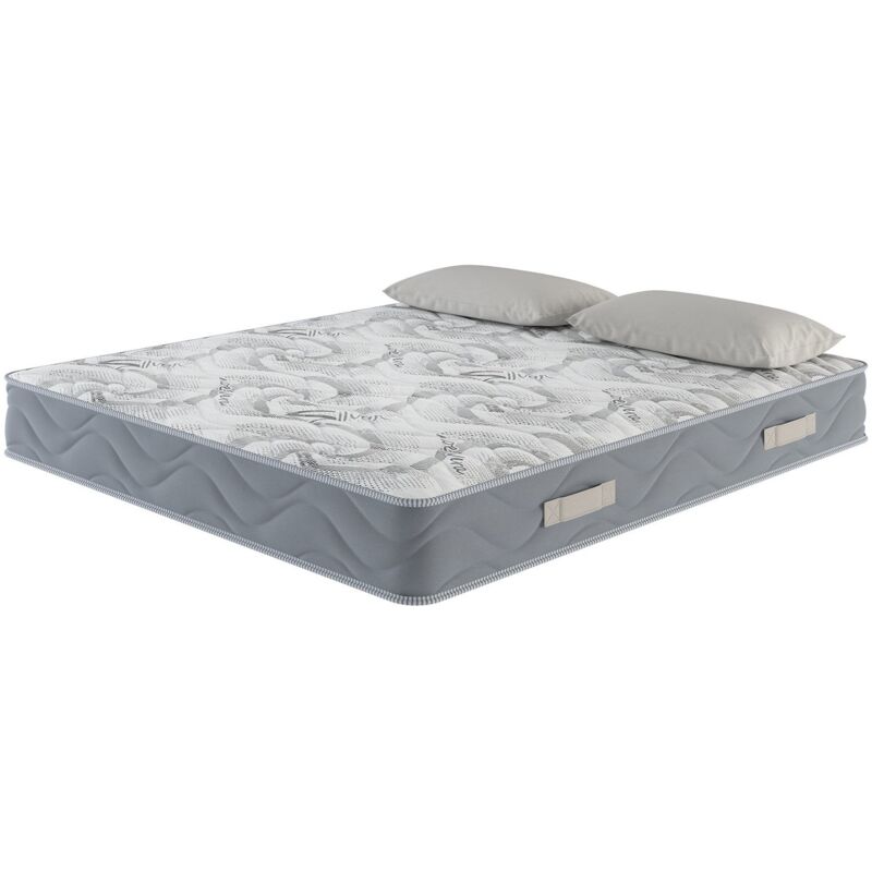 foto del prodotto talamo italia - materasso matrimoniale north, supporto per il riposo, materasso per camera da letto, sostegno per il sonno, made in italy, 190x140 h25 cm, bianco