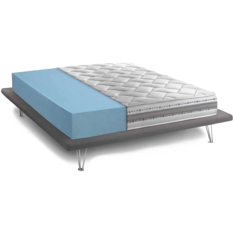 foto del prodotto talamo italia materasso singolo sophie, materasso sfoderabile in memory foam e waterfoam, 100 made in italy, anti acaro e anallergico, cm 90x200h21,