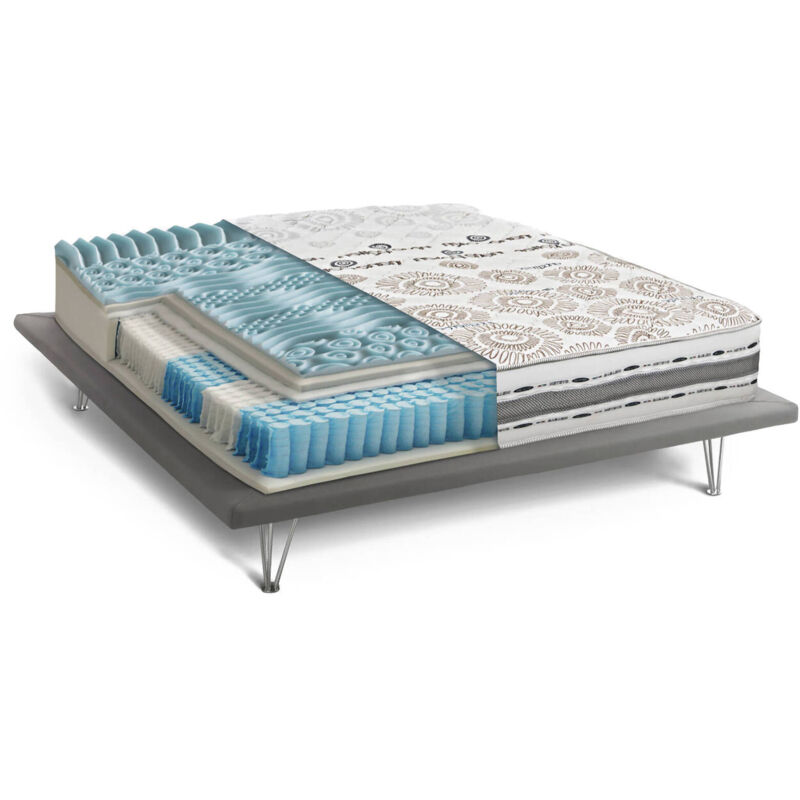 foto del prodotto talamo italia materasso singolo zita, sfoderabile in memory foam e micromolle indipendenti, 100 made in italy, anti acaro e anallergico, cm