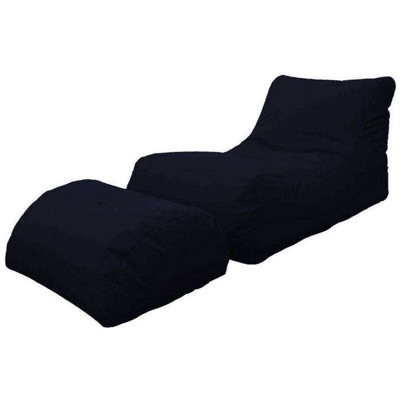 foto del prodotto talamo italia pouf alton, poltrona multiuso, poltroncina sacco, pouf poggiapiedi, made in italy, 120x80 h60 cm, nero
