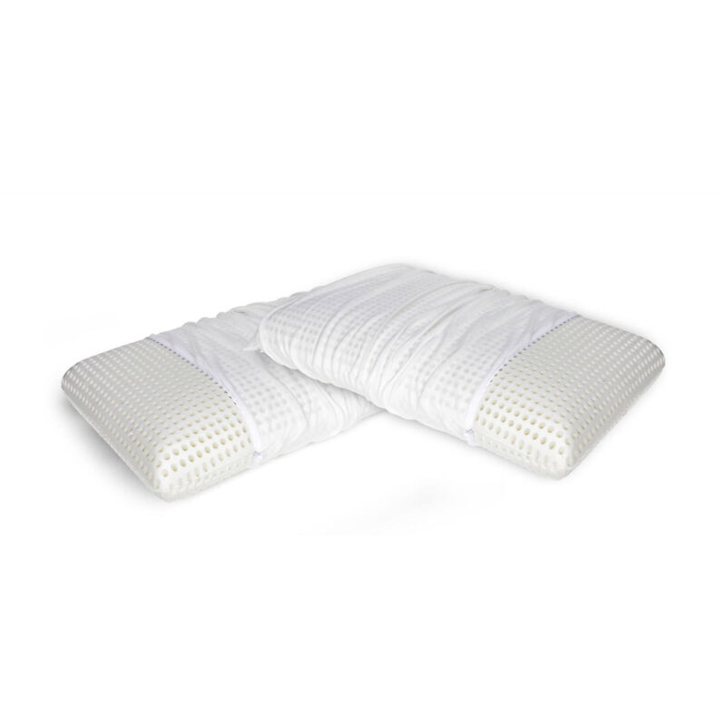 foto del prodotto talamo italia set di 2 guanciali basilico, cuscino per letto, poggiatesta imbottito, cuscinetto per camera da letto, made in italy, 70x40 h16 cm,