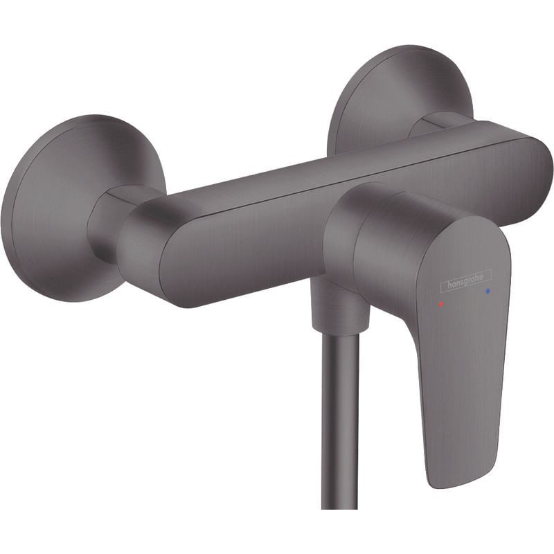 foto del prodotto talis e miscelatore doccia, cromo nero spazzolato 71760340 hansgrohe