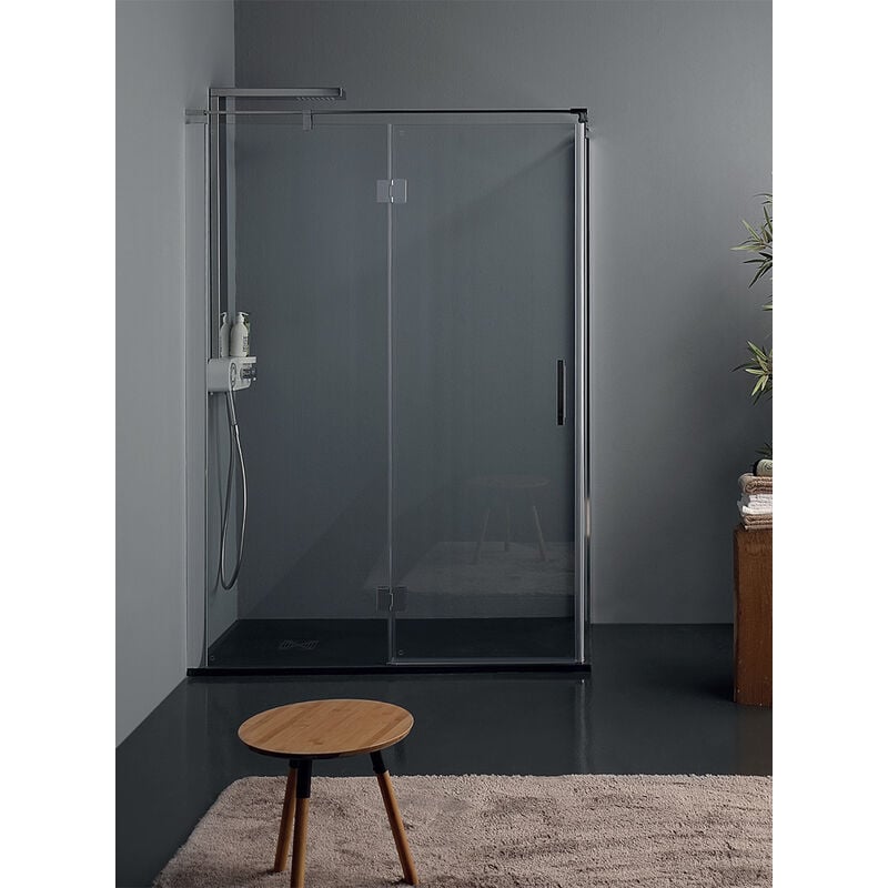 foto del prodotto tamanaco box doccia tepb72 in cristallo 6 mm trasparente 90x80 con profilo