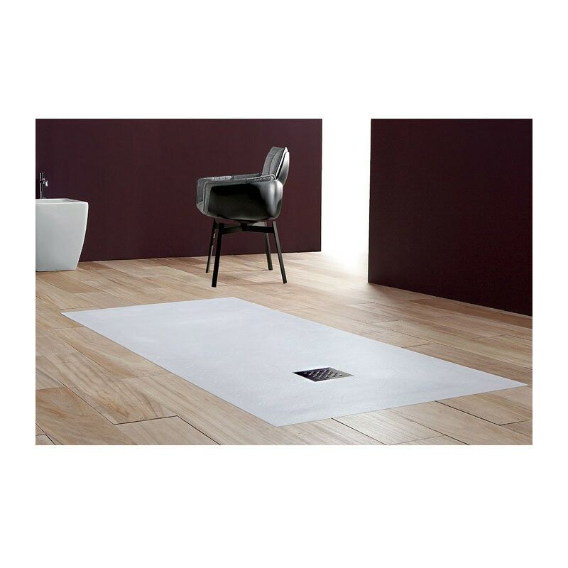 foto del prodotto tamanaco piatto doccia 80x170 h.2 5 in marmoresina bianco di