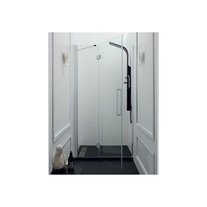 foto del prodotto tamanaco porta doccia tepb43 in cristallo 6 mm trasparente cm. 85 est. 82