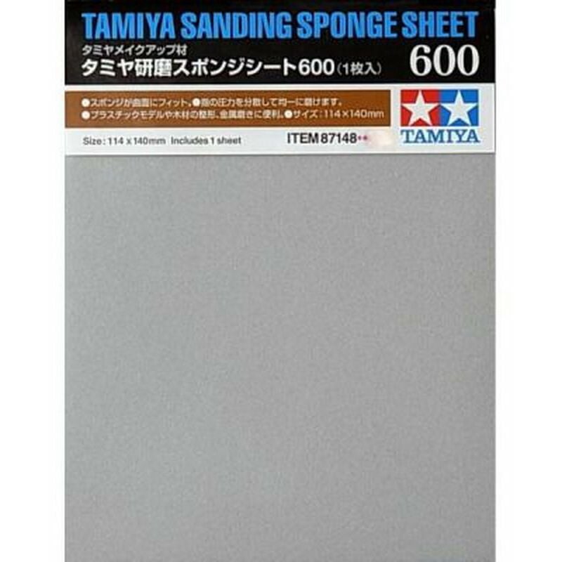 foto del prodotto tamiya 600 87148 carta abrasiva su base di spugna