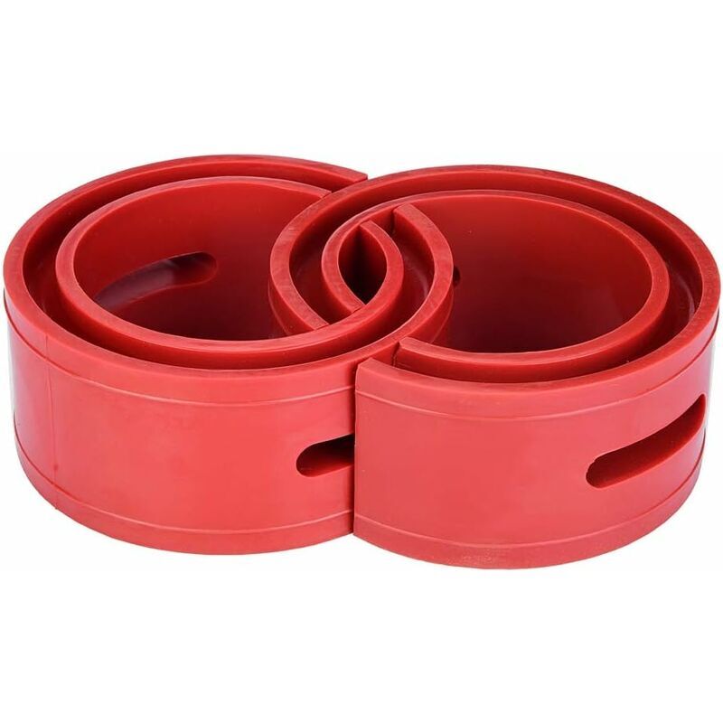 foto del prodotto tampone a molla per ammortizzatore universale per auto, 2 pezzi, rosso, per paraurti auto, ammortizzatore a molla, tipo a