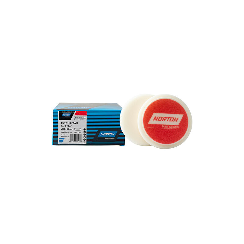 foto del prodotto tampone di lucidatura bianco flat diametro 150 x 30 mm pezzi 1 norton