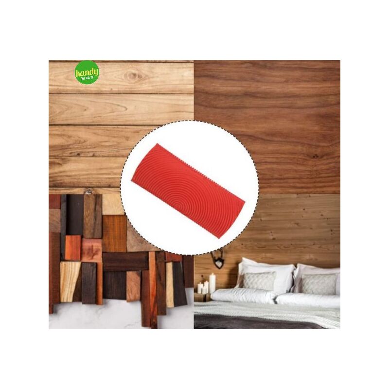 foto del prodotto tampone in gomma effetto legno italrulli rosso