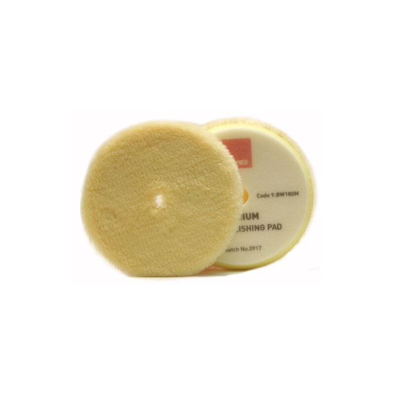 foto del prodotto tampone per lucidatura carrozzeria auto lana gialla medium d150 170mm rupes