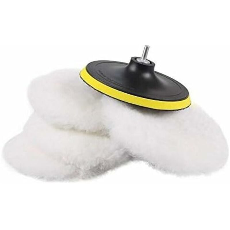 foto del prodotto tamponi per lucidatura per lucidatura a disco in spugna per lucidatura in lana da 5 pezzi 180 mm per lucidatrice