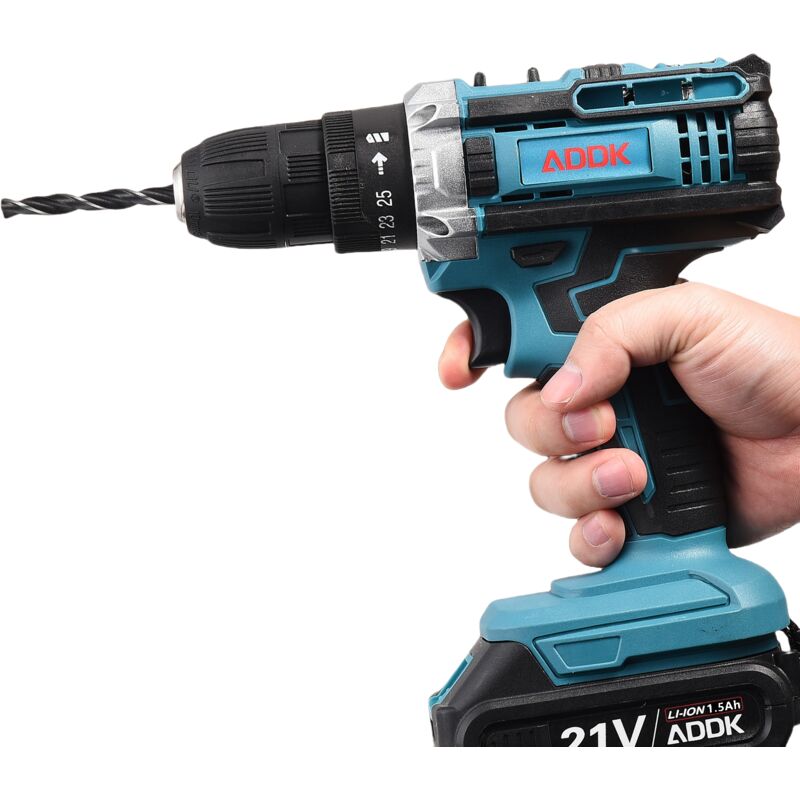 foto del prodotto tanant trapano a percussione, trapano elettrico 21 v, 2 velocit variabili, 2 set di batterie, 18 1 impostazioni di coppia blu