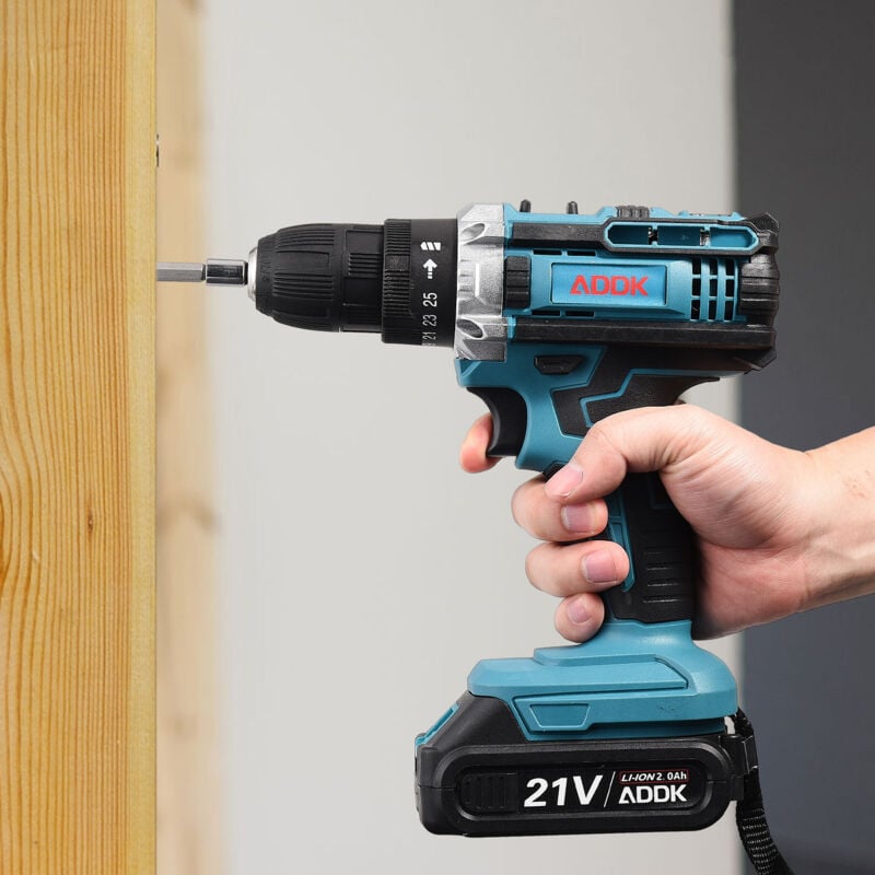 immagine 0 del prodotto tanant trapano a percussione, trapano elettrico 21 v 2000 ml, 2 velocit variabili, 2 set di batterie, 18 1 livelli di coppia blu
