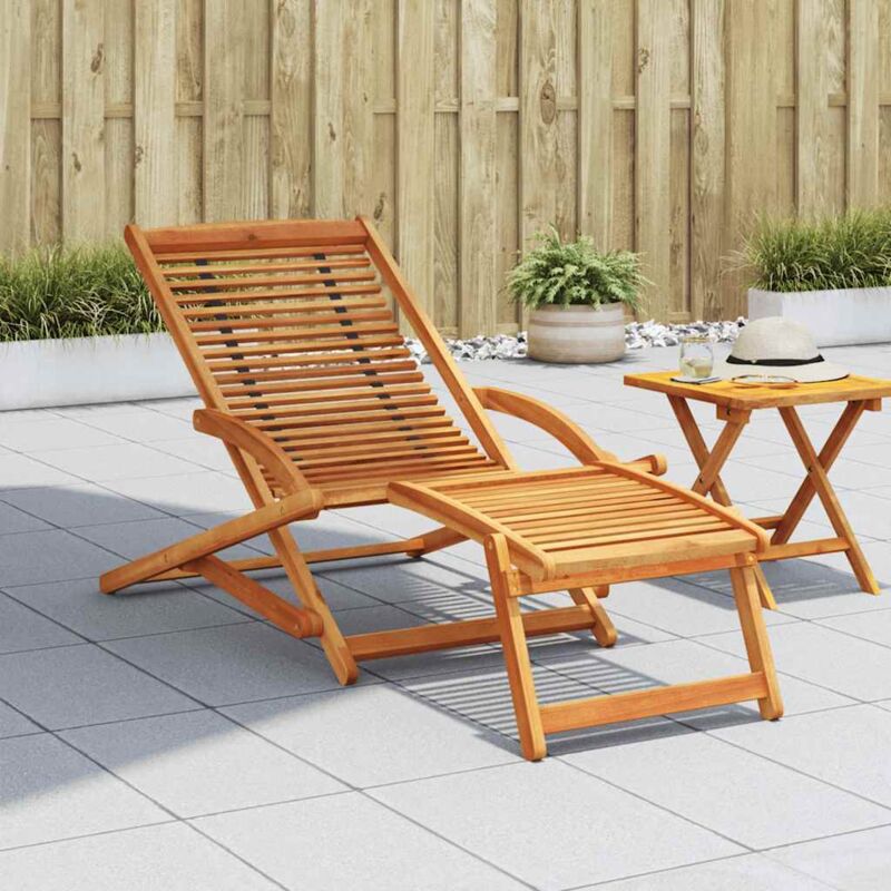 foto del prodotto tang furniture limited sedia a sdraio con poggiapiedi in legno