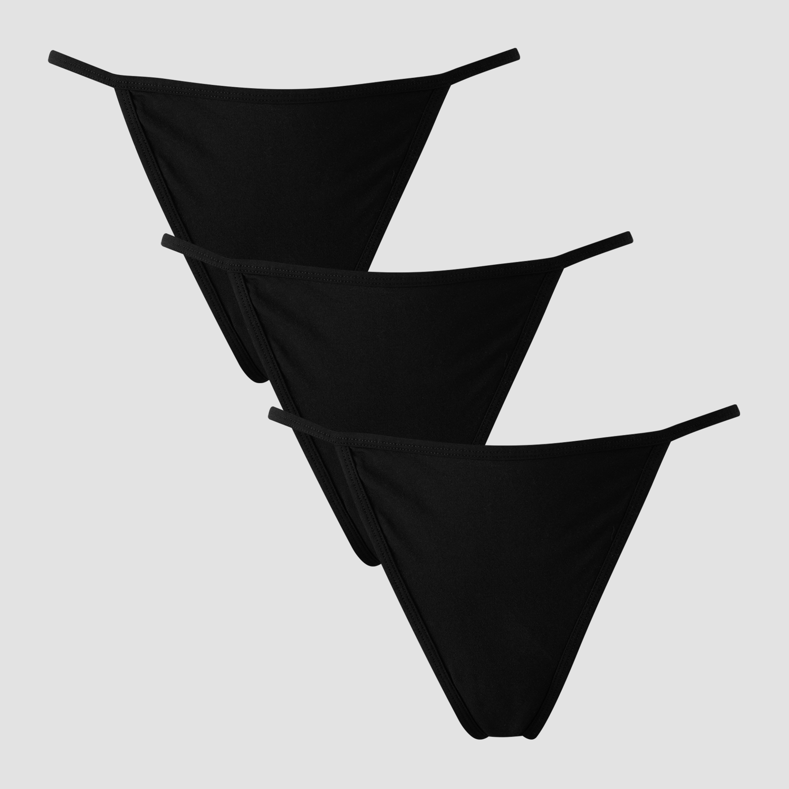 foto del prodotto tanga a vita media mp da donna confezione da 3 - nero - xs