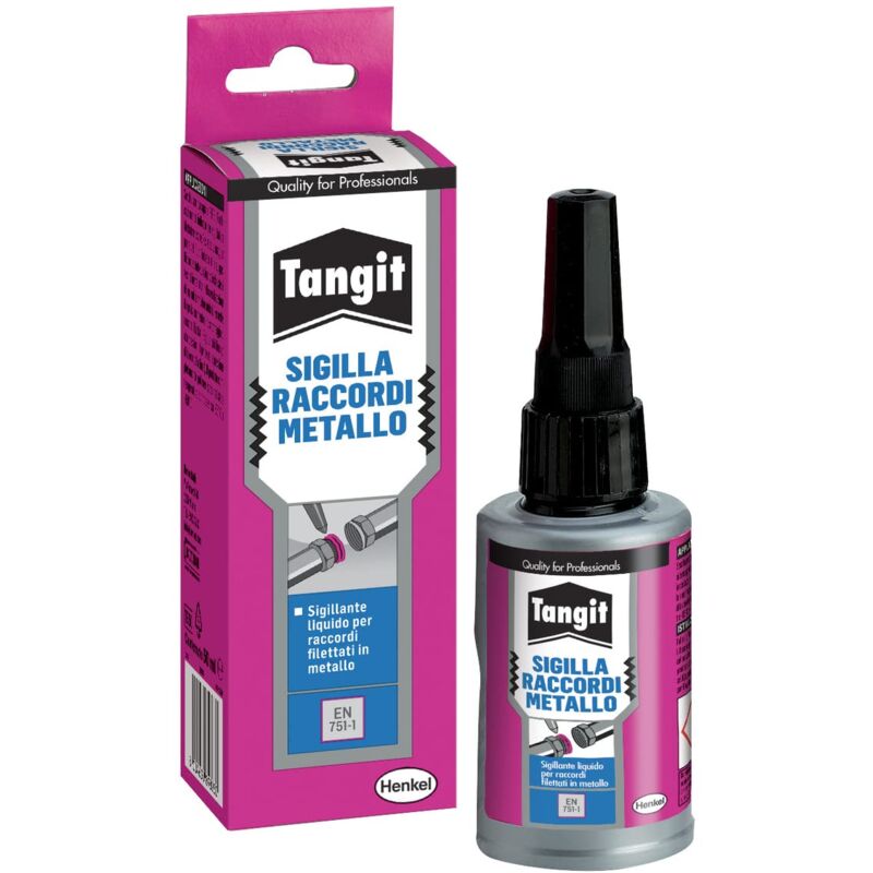 foto del prodotto tangit sigillaraccordi metallo, sigillante anaerobico, sostituisce canapa e ptfe, ideale per sigillare filettature lasche e condutture di gas