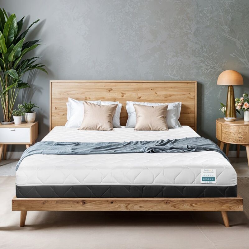 foto del prodotto tanhk materasso a circolazione d aria fresca 130x200, 20cm, da morbido a medio rigido, ipoallergenico, rivestimento sfoderabile, made in italy