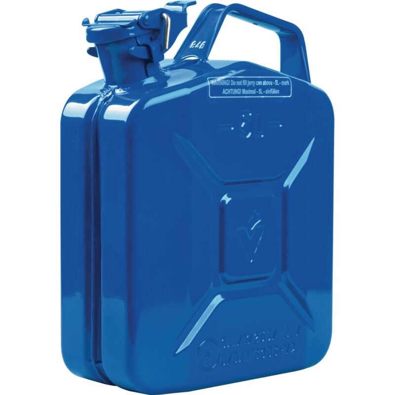 foto del prodotto tanica carburante 5l blu segnale ral 5005 lamiera d'acciaio l230xp120xh310mm valpro