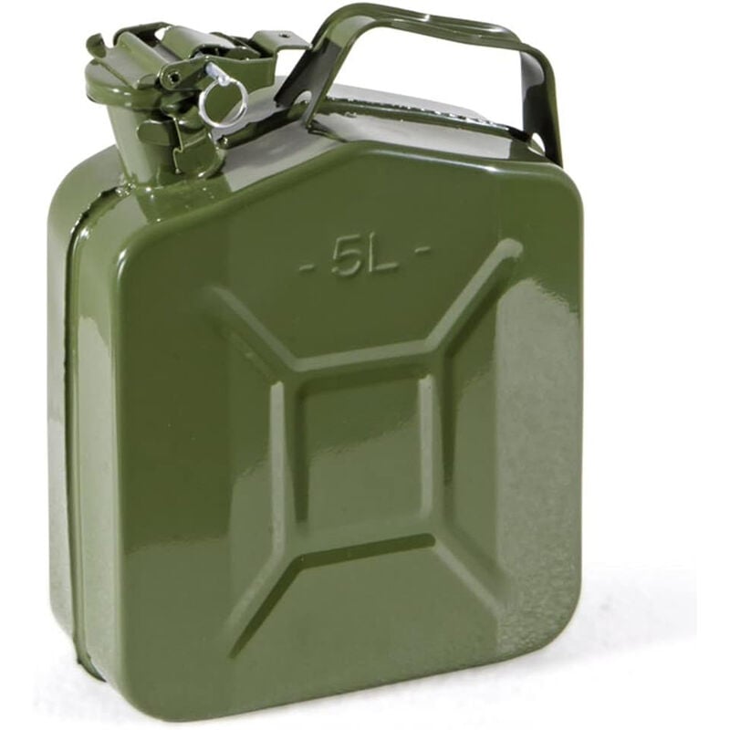 foto del prodotto tanica carburante in metallo acciaio laminato 5lt verde omologata verdelook