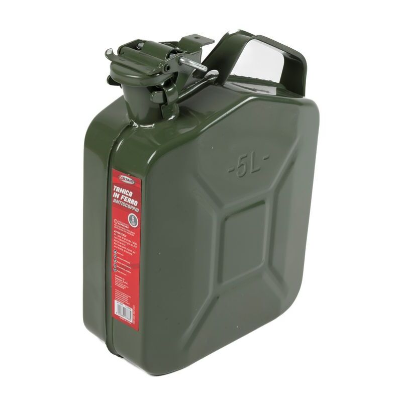 foto del prodotto tanica in ferro antiscoppio carburante 5l